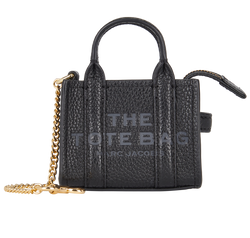 Marc Jacobs Nano Tote Bag Charm, Leather, Black, MIV, DB/S, 4*